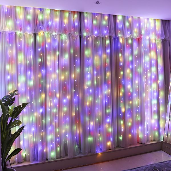 Christmas LED Curtain Lights with Remote Control - Going Up home