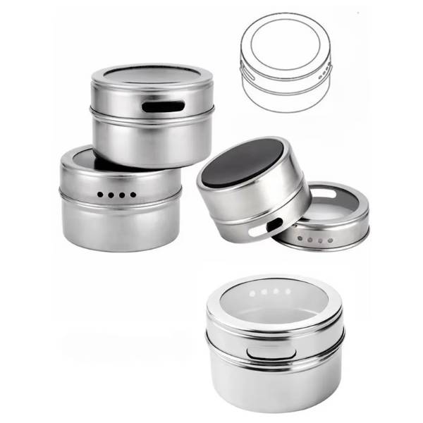 Magnetic Spice Jars - Sophisticated Organizer Set of 6 - Going Up home