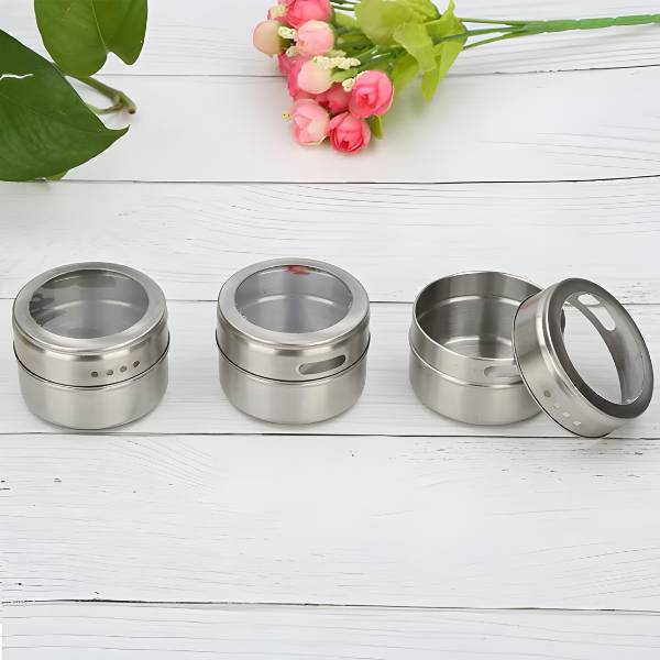 Magnetic Spice Jars - Sophisticated Organizer Set of 6 - Going Up home