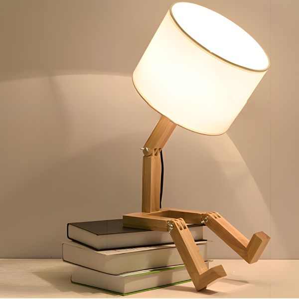 Wooden Bedside Lamp with Book Holder - Going Up home